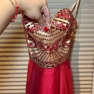 Sherri Hill Champagne & Pink gown